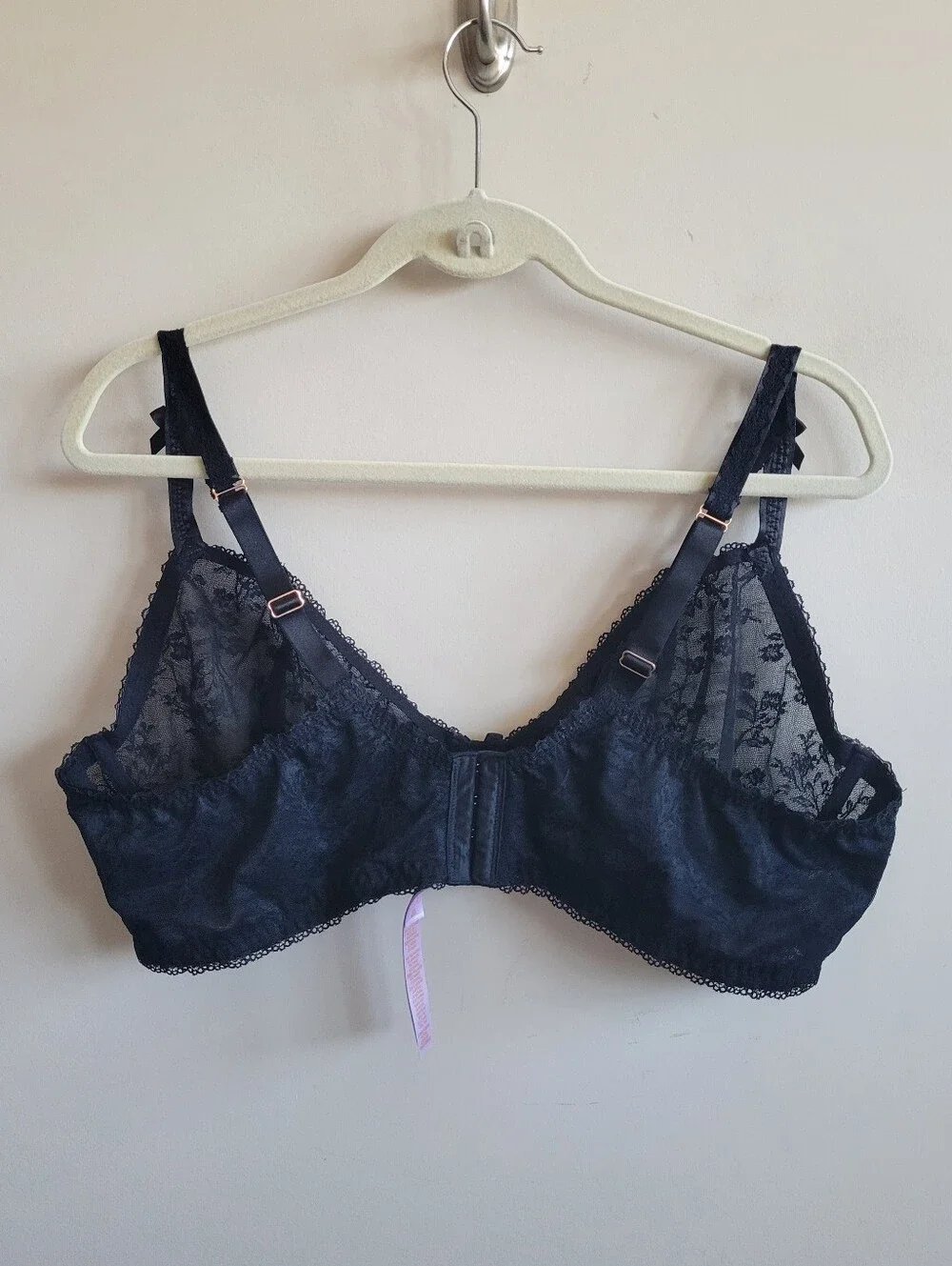Savage‎ X Fenty Lace After Dark Unlined Plunge Bra Black Caviar